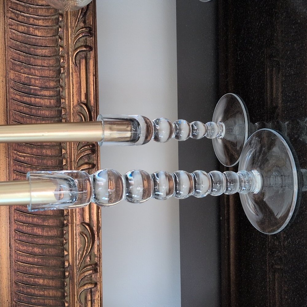 Elegant Glass Candle Holders
